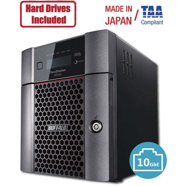Buffalo TeraStation 5420DN Windows Server IoT 2019 Standard 8 To Bureau à 4 baies (4x2 To) Disques durs NAS inclus RAID iSCSI