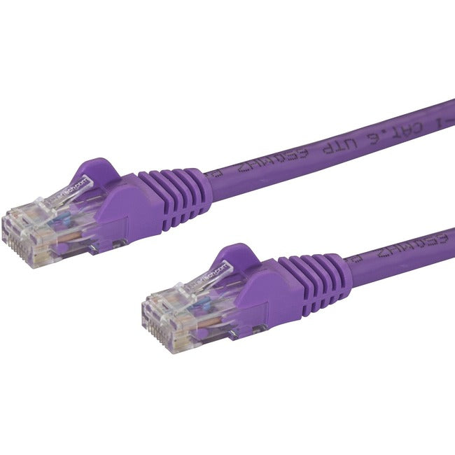 StarTech.com Câble Ethernet CAT6 de 2 pieds - Violet Gigabit sans accroc - 100 W PoE UTP 650 MHz Catégorie 6 Cordon de raccordement Câblage certifié UL/TIA