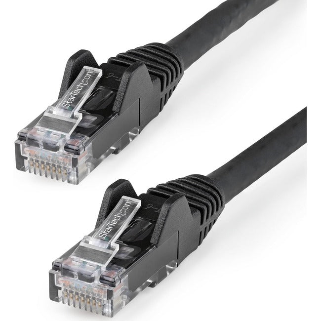 StarTech.com Câble Ethernet CAT6 de 90 cm, LSZH (faible fumée sans halogène) 10 GbE Snagless 100 W PoE UTP RJ45 Noir Cordon de raccordement réseau, ETL