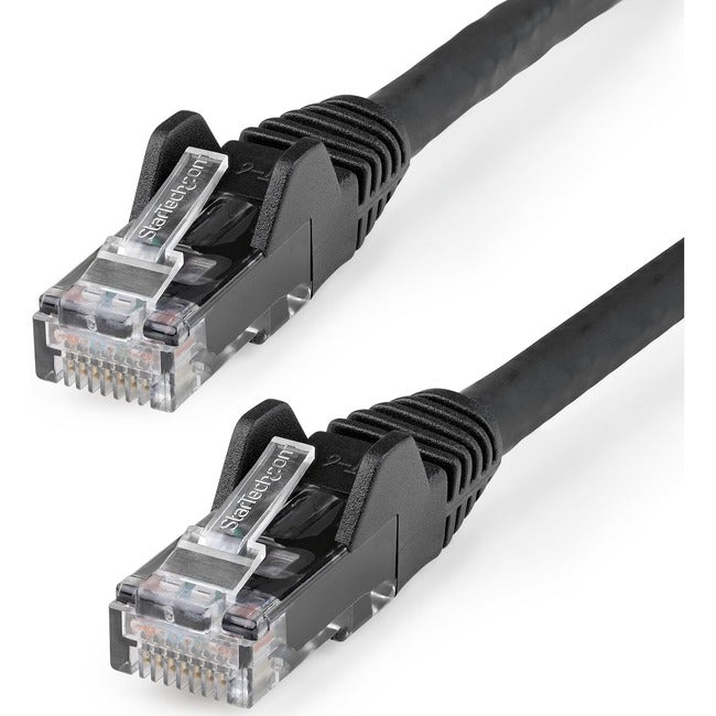 StarTech.com Câble Ethernet CAT6 30 cm, LSZH (faible fumée sans halogène) 10 GbE Snagless 100 W PoE UTP RJ45 Noir Cordon de raccordement réseau, ETL