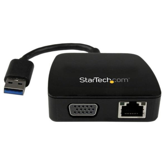 Adaptateur de voyage StarTech.com pour ordinateurs portables - VGA et Ethernet Gigabit - USB 3.0 - Mini station d'accueil universelle portable pour ordinateur portable