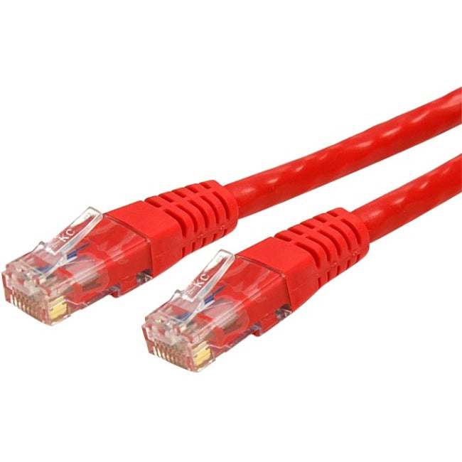 StarTech.com Câble Ethernet CAT6 de 2 pieds - Gigabit moulé rouge - 100 W PoE UTP 650 MHz - Cordon de raccordement de catégorie 6 Câblage certifié UL/TIA