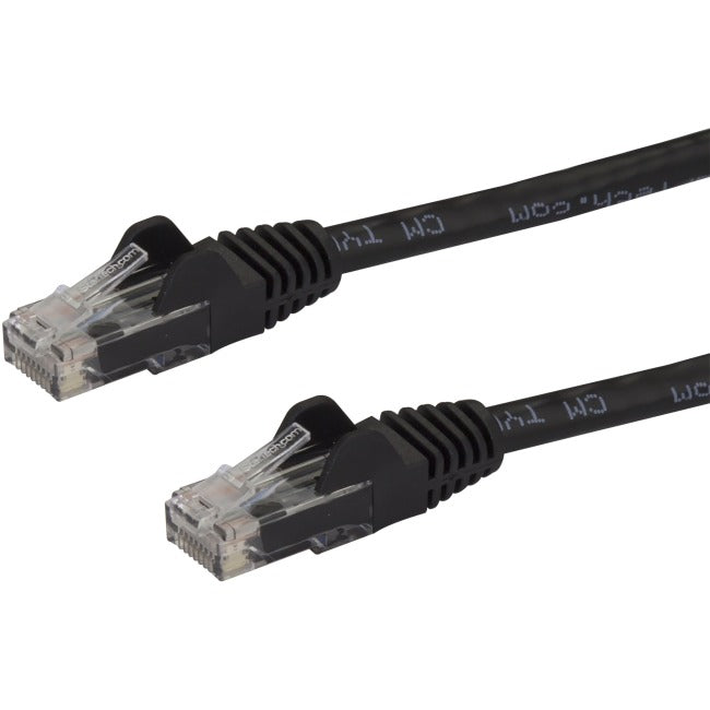 StarTech.com Câble Ethernet CAT6 de 30 cm - Noir Gigabit sans accroc - 100 W PoE UTP 650 MHz Catégorie 6 Cordon de raccordement Câblage certifié UL/TIA