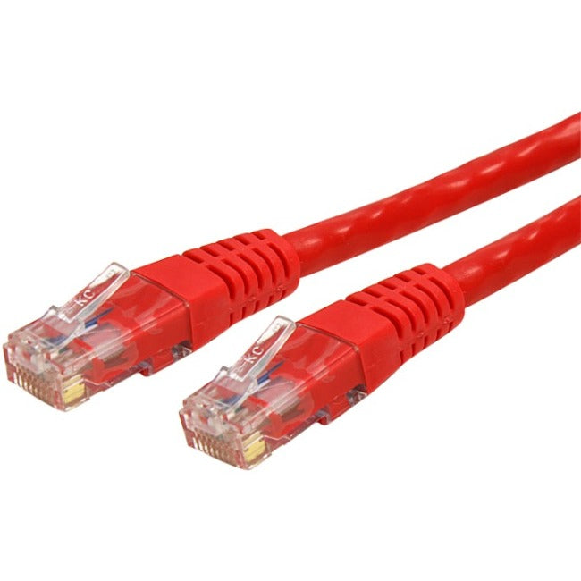 Câble Ethernet CAT6 de 3 pieds de StarTech.com - Gigabit moulé rouge - 100 W PoE UTP 650 MHz - Cordon de raccordement de catégorie 6 Câblage certifié UL/TIA
