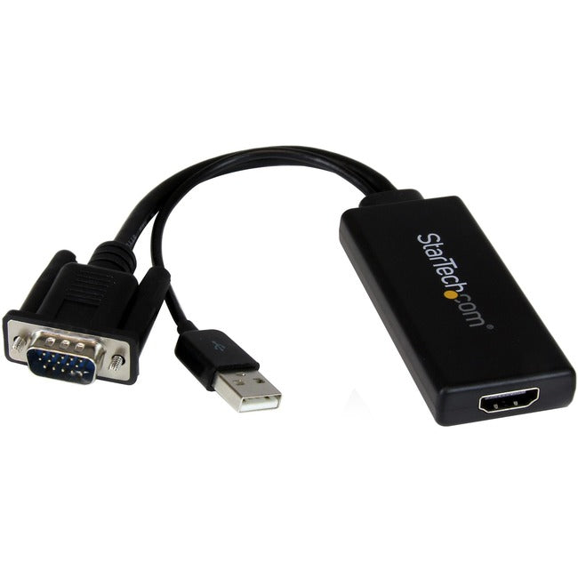 StarTech.com Adaptateur VGA vers HDMI avec audio USB et alimentation - Convertisseur portable VGA vers HDMI - 1080p