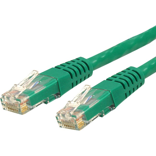 StarTech.com Câble Ethernet CAT6 de 30 cm - Gigabit moulé vert - 100 W PoE UTP 650 MHz - Cordon de raccordement de catégorie 6 Câblage certifié UL/TIA