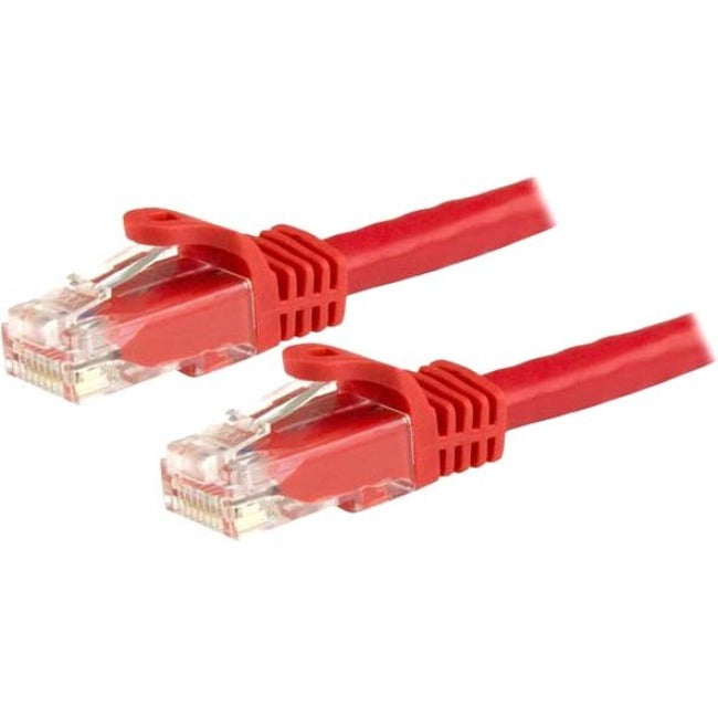 StarTech.com Câble Ethernet CAT6 de 30 cm - Rouge Gigabit sans accroc - 100 W PoE UTP 650 MHz Catégorie 6 Cordon de raccordement Câblage certifié UL/TIA