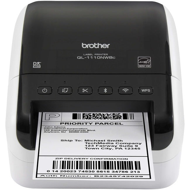 Brother QL-1110NWBC Imprimante d'étiquettes professionnelle grand format avec plusieurs options de connectivité