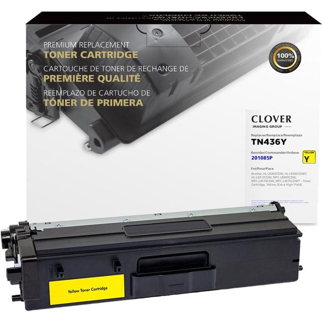 Clover Technologies Remanufactured Toner Cartridge - Alternative for Brother TN436Y - Yellow