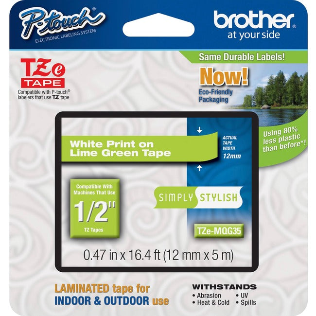 Ruban TZe laminé Brother PTouch 1/2"