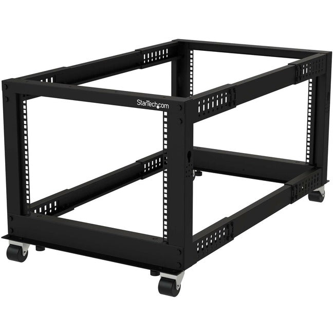 StarTech.com 8U 19" Open Frame Server Rack - Compact, 4 Post, Adjustable Depth (22 to 40") - Mobile Network Rack - HP ProLiant ThinkServer