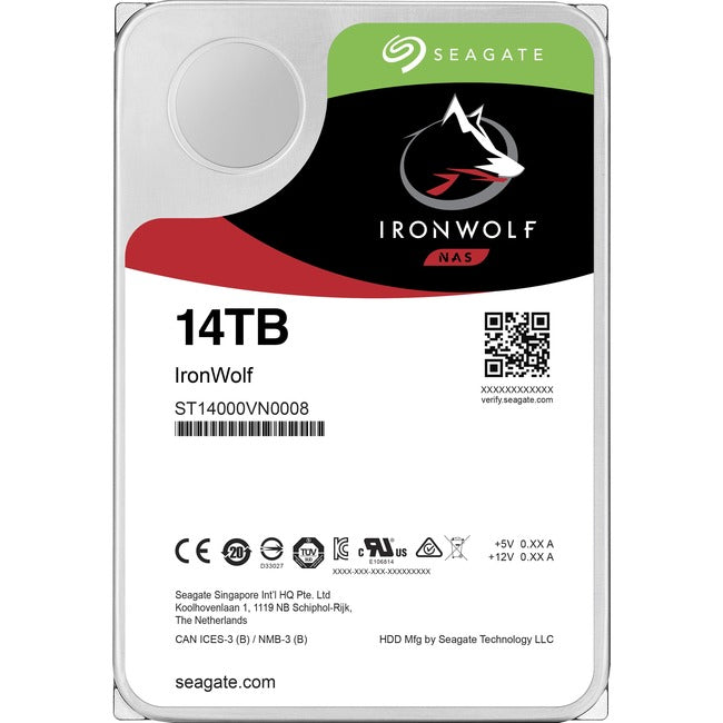 Disque dur Seagate IronWolf ST14000VN0008 14 To - Interne 3,5" - SATA (SATA/600)