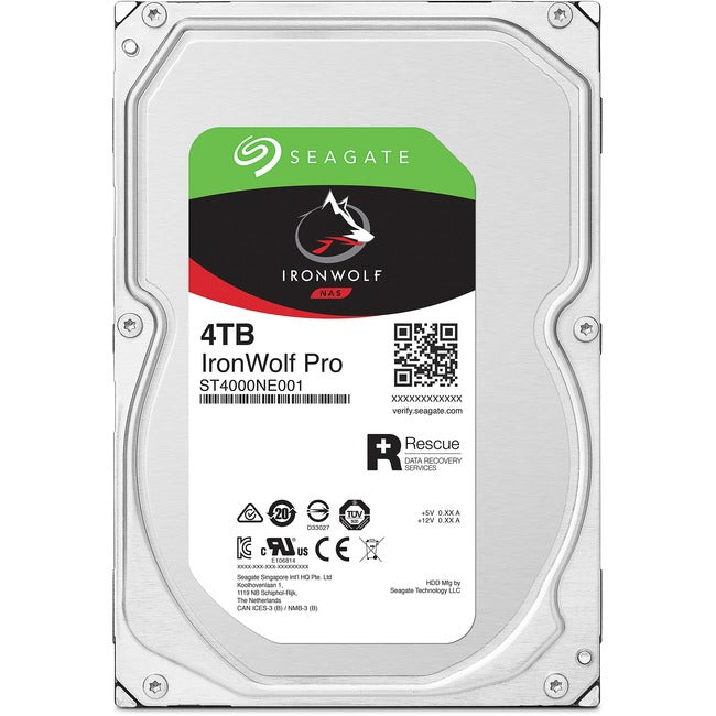 Disque dur Seagate IronWolf Pro ST4000NE001 4 To - Interne 3,5" - SATA (SATA/600)