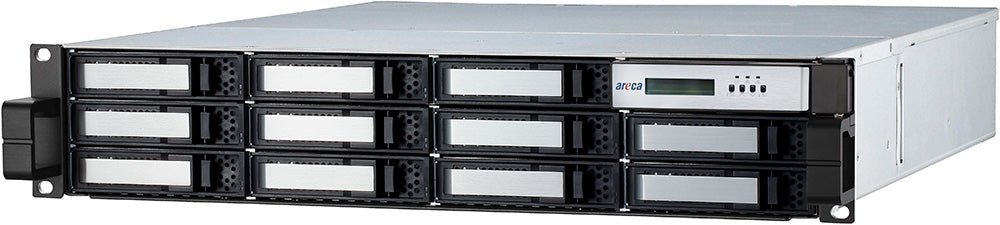 Areca Tech Double Ports Thunderbolt 3.0 Interface hôte Sous-système de montage en rack Raid 12 baies, 3.5,
