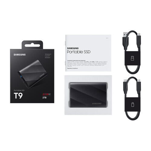 SSD portable Samsung USB-C 3.2 Gen.2 T9 2 To - Externe - Noir
