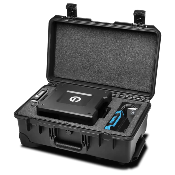 Pelican Storm iM2500 Mallette de protection ouverte avec disque, G-Raid Shuttle 4 et câble à l'intérieur