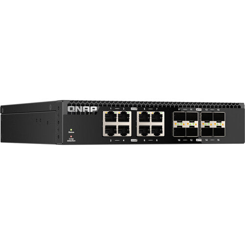 Qnap Half-rackmount Switch Qsw-3216r-8s8t-us, 16 Port Unmanaged Switch, 8 Port O