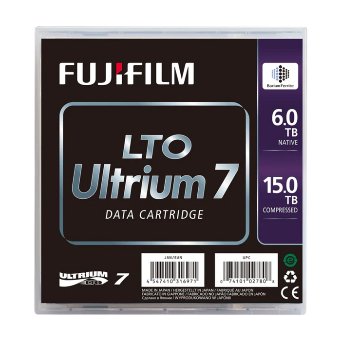 Fujifilm LTO Ultrium 7 data cartridge front of the case