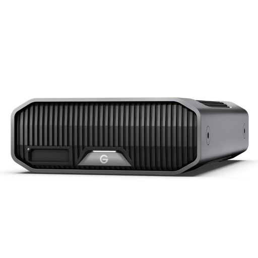 Disque dur externe de bureau G-DRIVE PROJECT vu de face et orienté vers la gauche