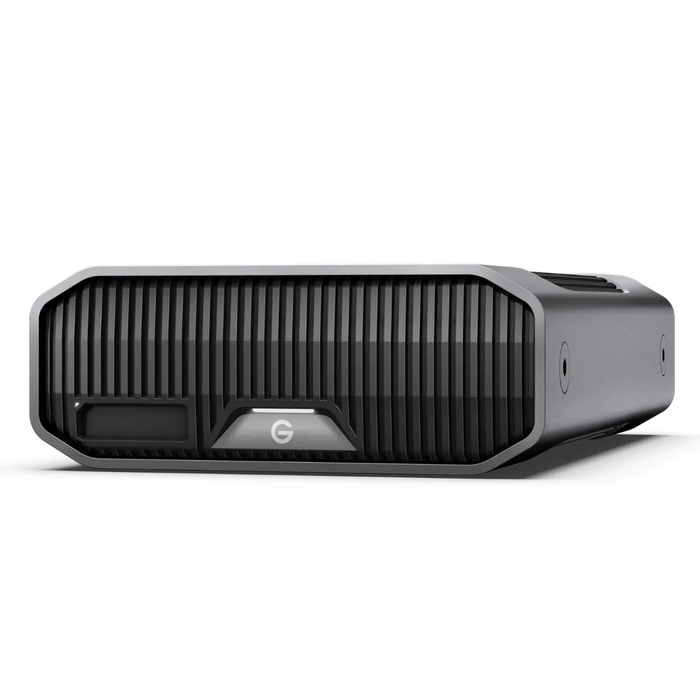 Disque dur externe de bureau G-DRIVE PROJECT vu de face et orienté vers la gauche