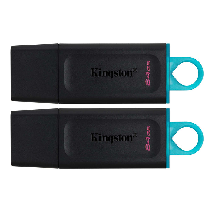 Kingston Technology Kingston 64gb Usb3.2 Gen 1 Datatraveler Exodia (black+teal) - 2 Pk (can Retail)