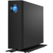 Black LaCie d2 Professional external hdd viewed from the front and angled to the left