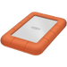 LaCie Rugged Mini Hard disk viewed from the front and angled to the bottom left