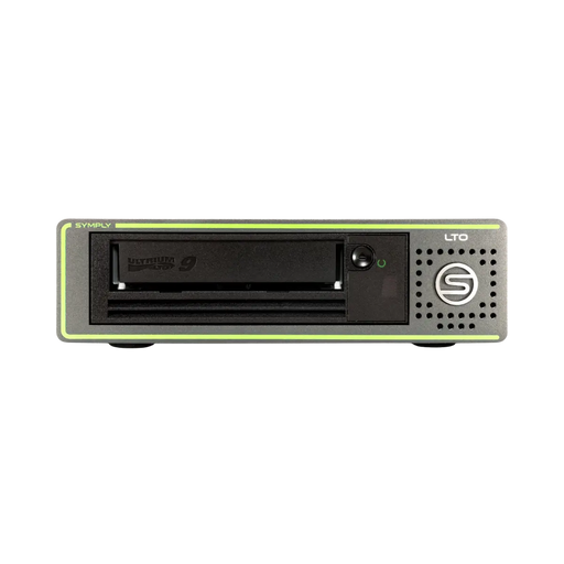 SymplyPRO SAS LTO-9 Lecteur de bande de bureau demi-hauteur vu de face