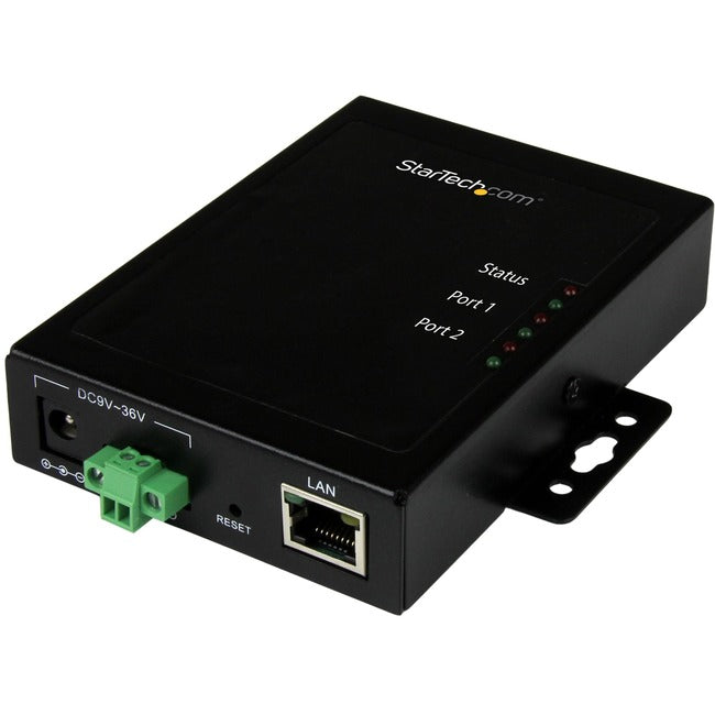 StarTech.com Serveur de périphériques Ethernet série vers IP à 2 ports - RS232 - Métal et montable - Serveur de périphériques série