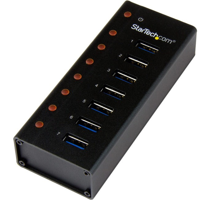 StarTech.com Concentrateur USB 3.0 à 7 ports - Boîtier métallique de bureau ou mural