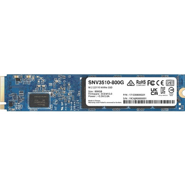 Synology SNV3000 SNV3510-800G 800 Go SSD - M.2 22110 Interne - PCI Express NVMe (PCI Express NVMe 3.0 x4)