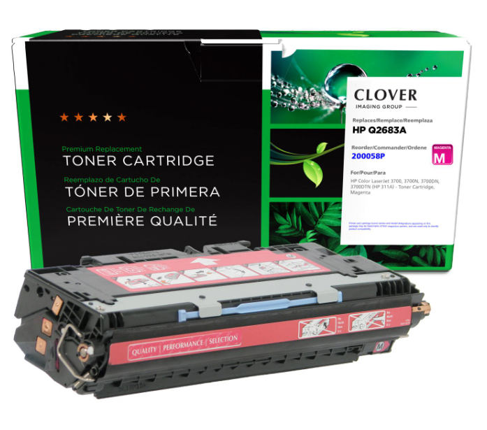 Cartouche de toner Clover Imaging Group, alternative magenta pour HP Color Laserjet 3700, 3700n, 37