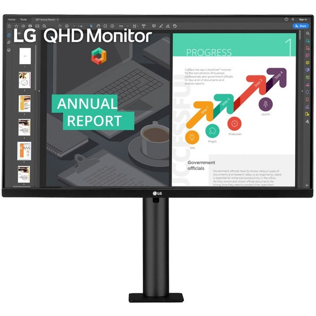 LG 27QN880-B 27" WQHD WLED LCD Monitor - 16:9 - Dark Anthracite