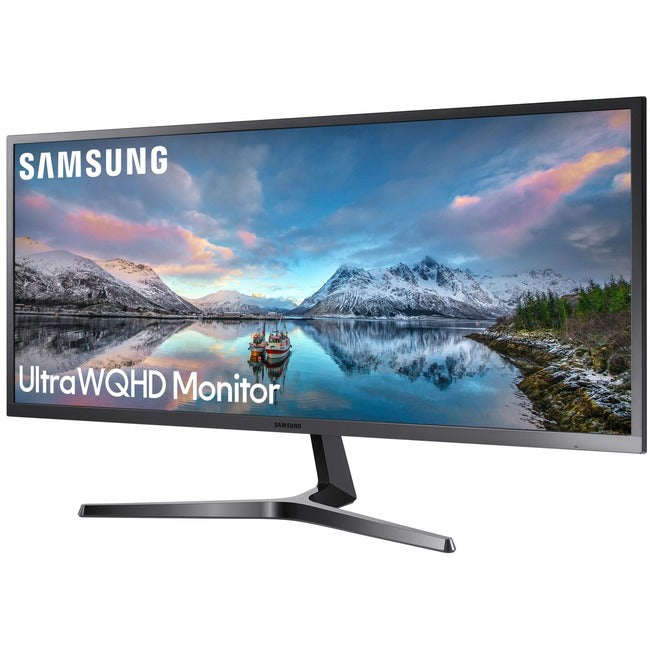 Samsung S34J550WQN 34.1" UW-QHD Curved Screen LCD Monitor - 21:9 - Dark Blue Gray, Black