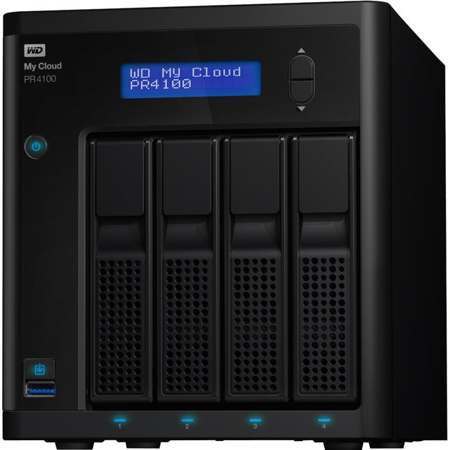 Serveur multimédia sans disque WD 0 To My Cloud PR4100 Pro Series avec transcodage, NAS - Stockage en réseau