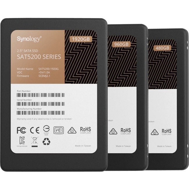 Synology SAT5200 SAT5200-480G 480 GB Solid State Drive - 2.5" Internal - SATA (SATA/600)