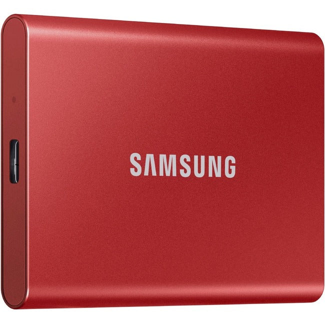 Samsung T7 500 GB Portable SSD USB-C External - PCI Express NVMe - Metallic Red