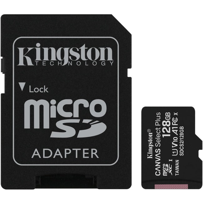 Kingston Canvas Select Plus 128 Go Classe 10/UHS-I (U1) microSDXC - 1 Pack