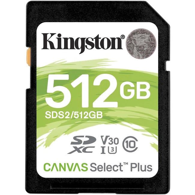 Kingston Canvas Select Plus 512 Go Classe 10/UHS-I (U3) SDXC - 1 Pack