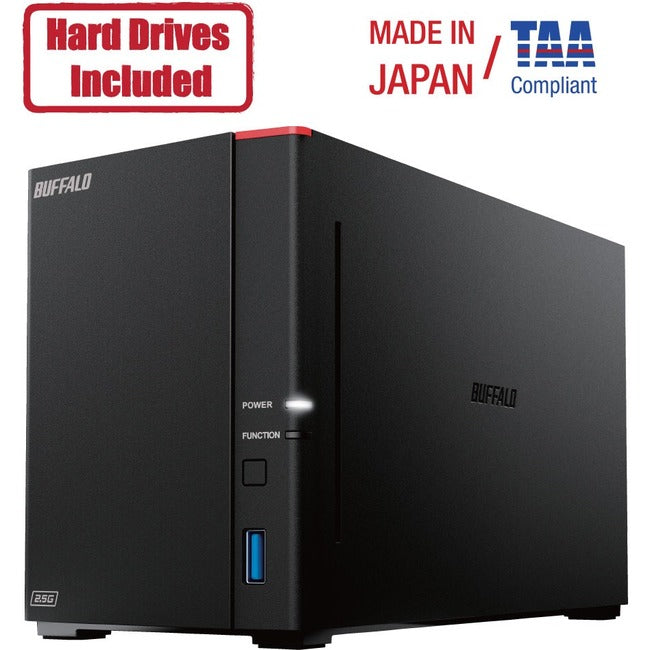 Buffalo LinkStatoin SoHo 720DB 8TB Hard Drives Included (2 x 4TB, 2 Bay)