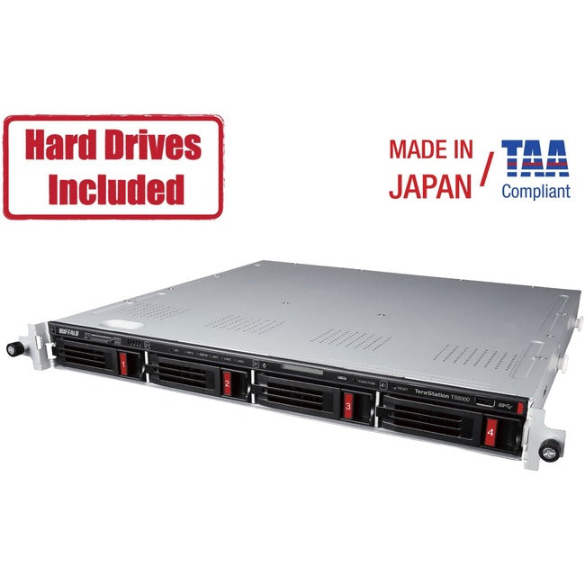 Buffalo TeraStation 6400RN 8TB (2 x 4TB) Rackmount NAS Hard Drives Included + Snapshot