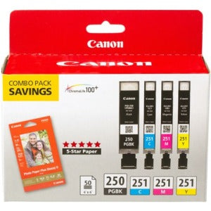 Canon Original Ink Cartridge - Pigment Black, Cyan, Magenta, Yellow