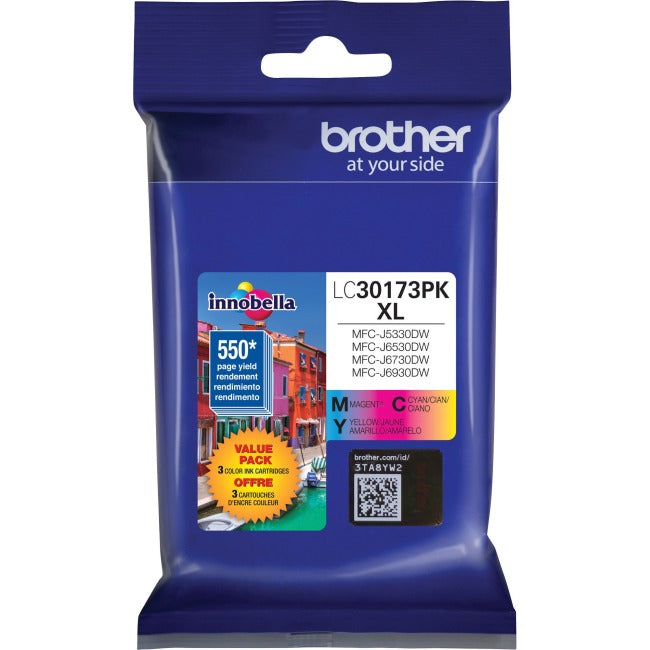 Brother Innobella LC30173PKS Original Ink Cartridge - Value Pack - Cyan, Magenta, Yellow