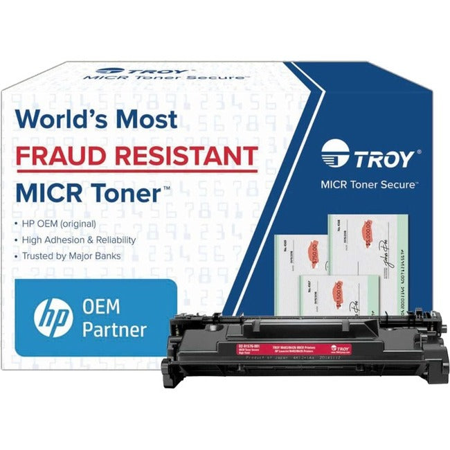 Cartouche de toner Troy Toner Secure Original MICR - Alternative pour Troy, HP - Noir