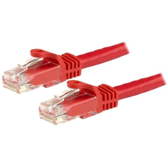 StarTech.com Câble Ethernet CAT6 de 9 pieds - Rouge Gigabit sans accroc - 100 W PoE UTP 650 MHz Catégorie 6 Cordon de raccordement Câblage certifié UL/TIA