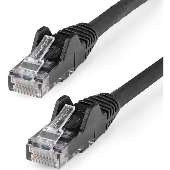 StarTech.com Câble Ethernet CAT6 25 pieds (7,6 m), LSZH (faible fumée sans halogène) 10 GbE sans accroc 100 W PoE UTP RJ45 Noir Cordon de raccordement réseau ETL