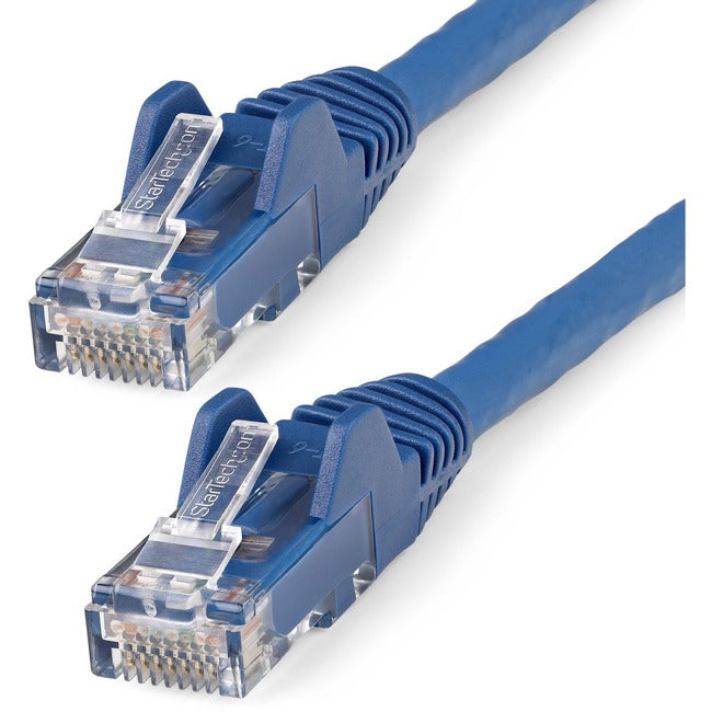 StarTech.com Câble Ethernet CAT6 de 20 pieds (6 m), LSZH (faible fumée sans halogène) 10 GbE sans accroc 100 W PoE UTP RJ45 Bleu Cordon de raccordement réseau, ETL
