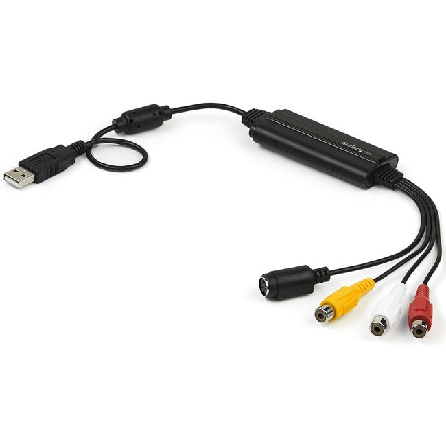 Câble adaptateur de capture vidéo USB StarTech.com - S-Vidéo/Composite vers USB 2.0 - Prise en charge TWAIN - Convertisseur analogique-numérique - Windows uniquement