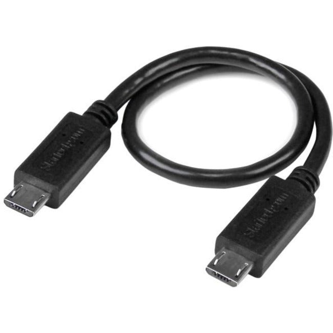 StarTech.com Câble USB OTG 8 pouces - Micro USB vers Micro USB - M/M - Adaptateur USB OTG - 8 pouces