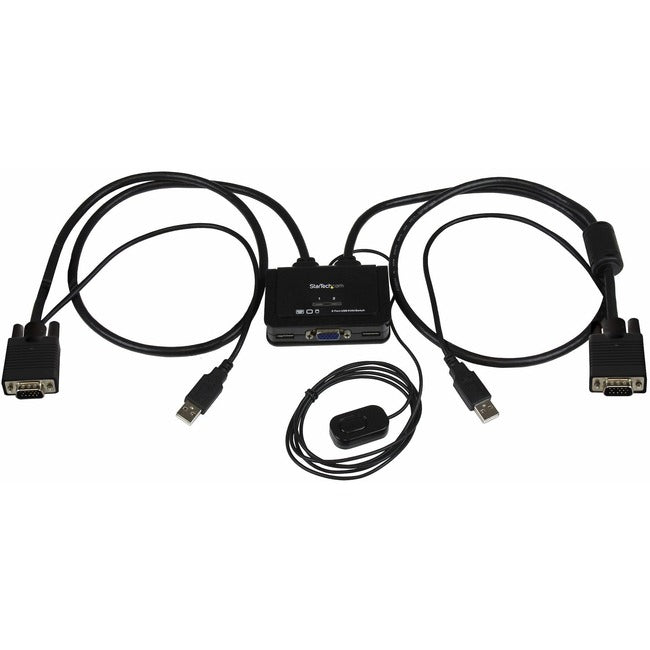 Commutateur KVM avec câble VGA USB à 2 ports StarTech.com - Alimenté par USB avec commutateur à distance